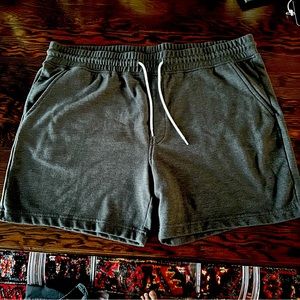 Original Use knit grey shorts, 5.5” inseam